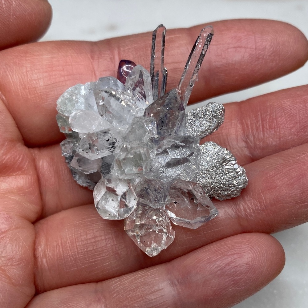 Clear Crystal Cluster Ring With Subtle Green And … - image 6